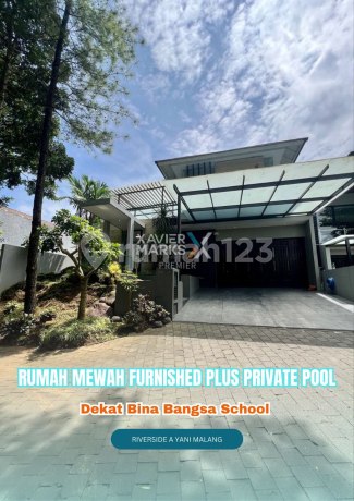 Rumah Mewah Furnished Plus Private Pool Di Riverside Blimbing