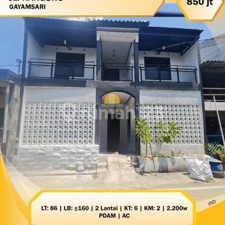 Rumah 2 Tingkat Siap Huni di Jalan Kanguru Gayamsari