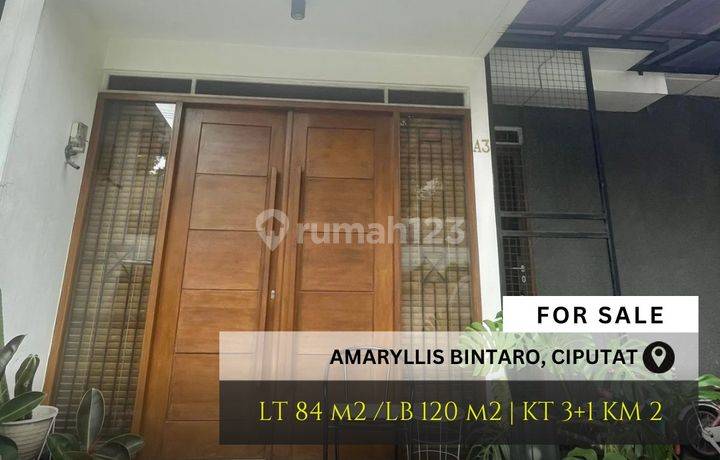 Turun Harga Rumah Asri 2 Lantai Di Amaryllis Bintaro, Ciputat - Lokasi Strategis!