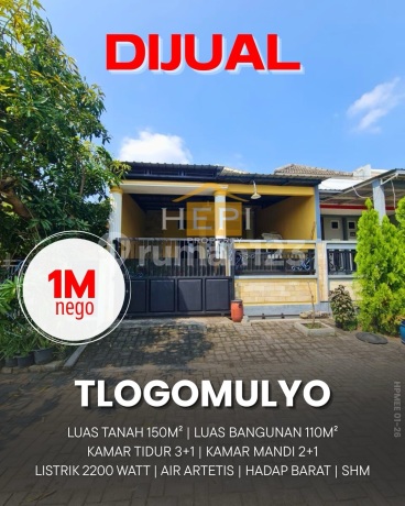 Dijual Rumah di Tlogomulyo Semarang Timur Tlogosari