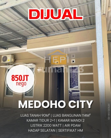 Dijual Rumah 1.5 Lantai di Cluster Tengah Kota Medoho City Park