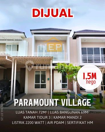 Dijual Rumah Bagus Siap Huni Di Paramount Village Simongan Semarang Barat. Double Security, Club House, Kolam Renang, Lingkungan Aman Nyaman, Anti Banjir.