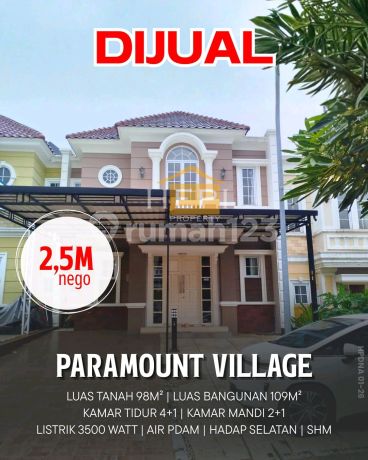 Rumah Siap Huni 2 Lantai di Paramount Village, Simongan, Manyaran, Semarang Barat.