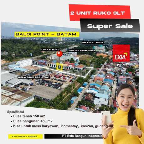 Dijual 2unit Ruko 3lt Lokasi Pertokoan Baloi Point Batam Center