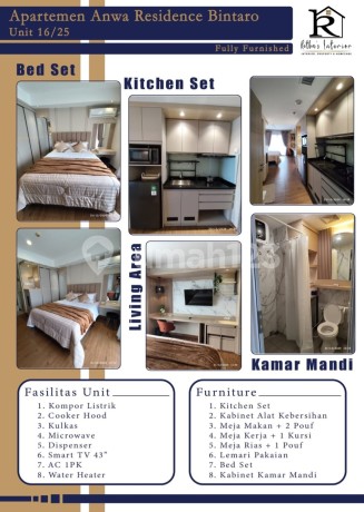 Apartemen Type Studio - Fully Furnished