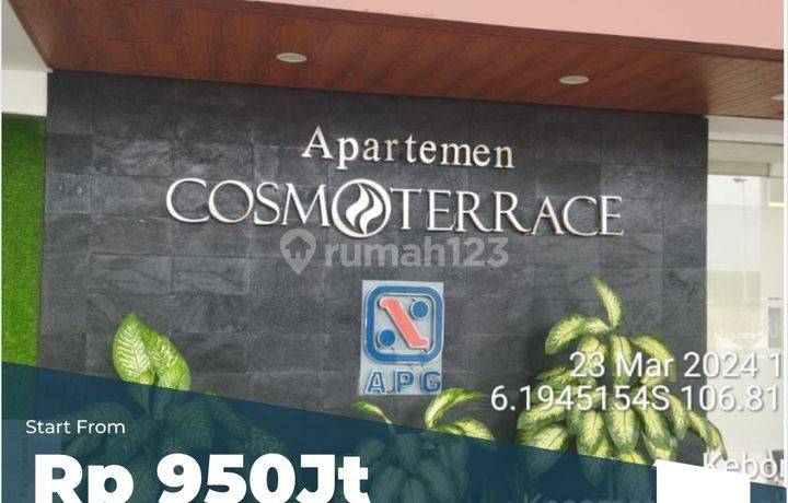 Dijual Unit Apartemen Cosmo Terrace dekat Thamrin City Mall