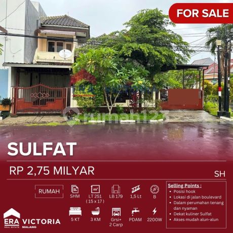 Rumah Di Jual.di Sulfat Posisi Hook Jln.boulevard Nyaman Tenang Rumah Bagus SHM - Sertifikat Hak Milik di taman sulfat, Sulfat Rumah Di Jual.di Sulfat Posisi Hook Jln.boulevard Nyaman Tenang Rumah Bagus SHM - Sertifikat Hak Milik di taman sulfat, Sulfat