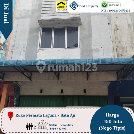 Di Jual Murah! Ruko Permata Laguna Batu Aji
