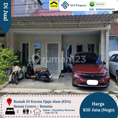 Di Jual Rumah Semi Furnish di Batam Centre ( Kurnia Djaja Alam)