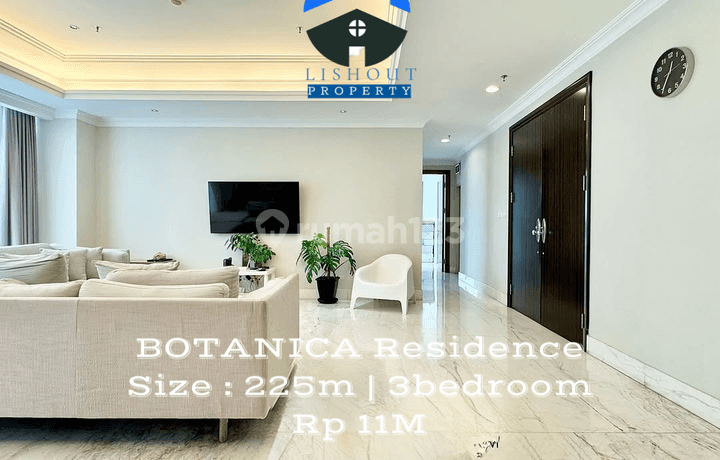 Dijual unit rare 3Bedroom BOTANICA Residence Simprug Kebayoran Jakarta Selatan