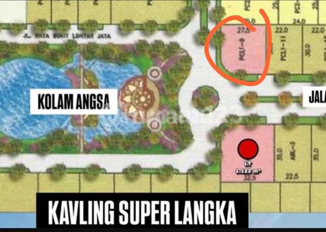 Kavling Raya Pakuwon Indah Depan Kolam Bebek Hook Kavling Raya Pakuwon Indah Depan Kolam Bebek Hook