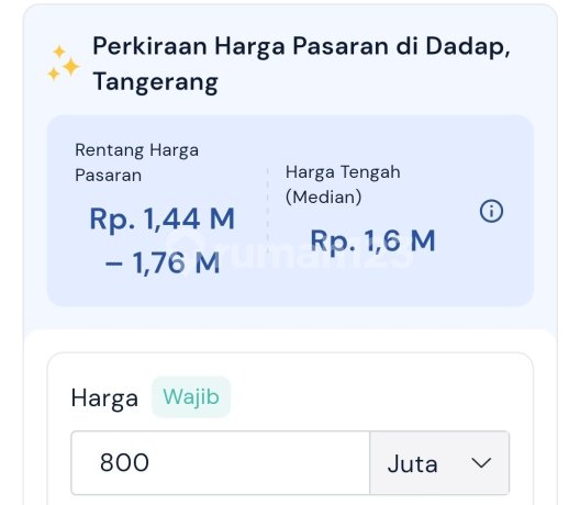 Dijual Cepat Rumah 1 Lantai (Hitung Tanah) di Griya Dadap Estate Tangerang