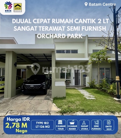 Rumah Cantik Dan Terawat Di Orchard Park Batam
