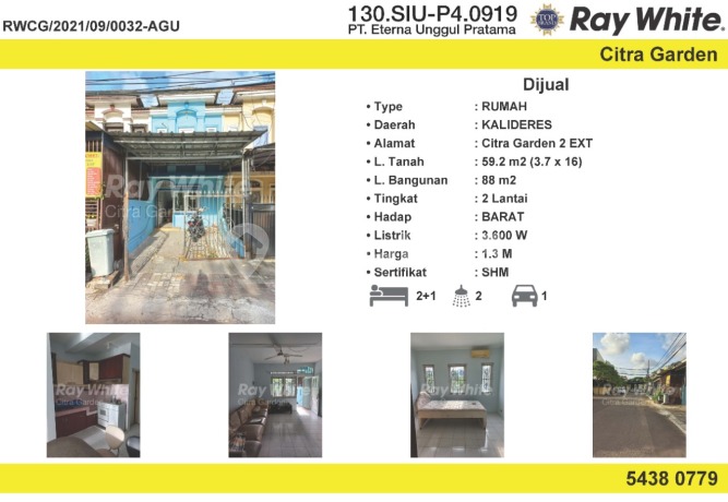 Dijual Rumah Bagus Citra Garden 2 Extention , Jakarta Barat 0032-AGU
