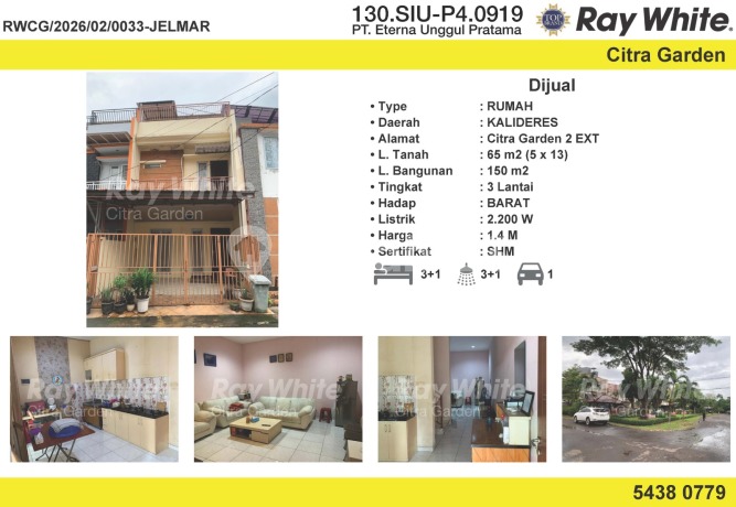 For Sale: Good Cheap House with SHM in Citra Garden 2 Extension 0033-Jelmar