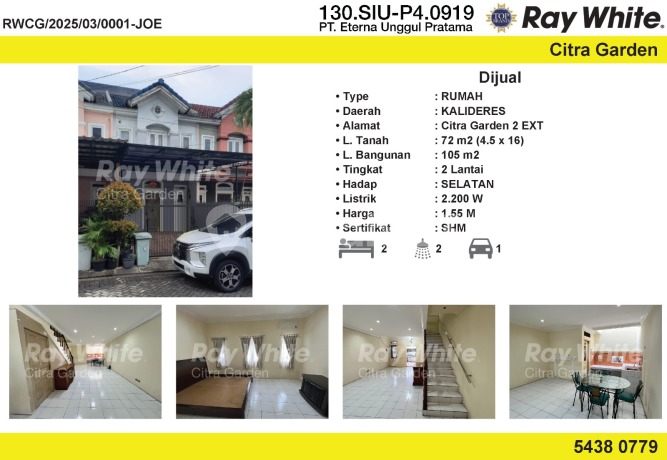 For Sale Nice House SHM Citra Garden 2 Extension, West Jakarta 0001-JOE