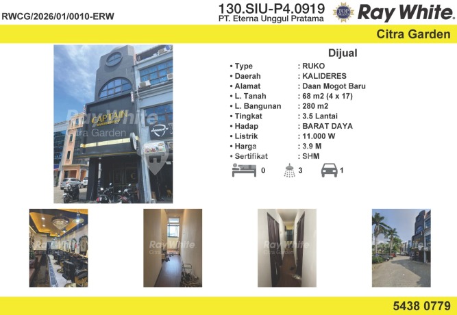 For Sale: New Luxury 4-Storey Shop House in Daan Mogot, with SHM (Certificate of Ownership), Ready to Occupy 0010-Erw