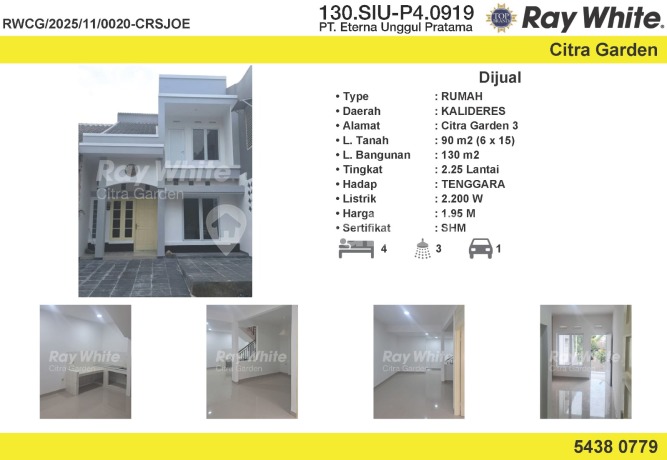 Dujual Rumah MURAH Furnish SHM Citra Garden 3 JakBar 0020CRSJOE Dujual Rumah MURAH Furnish SHM Citra Garden 3 JakBar 0020CRSJOE