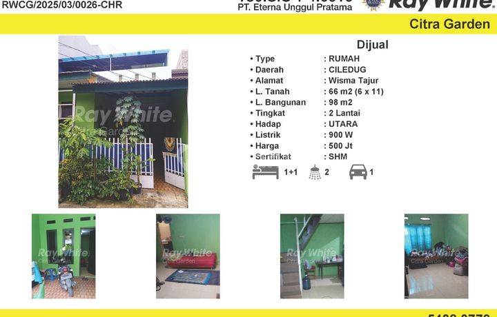 Dijual Rumah Bagus SHM Wisma Tajur Ciledug, Tangerang 0026-CHR