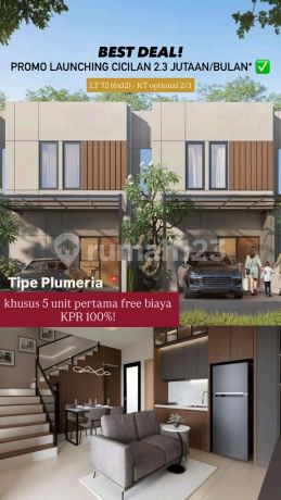 Rumah Type Plumeria Woodville Residence 2 Lantai 750 Juta
