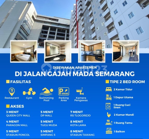 Apartment 2 Br Full Furnished, Tengah Kota