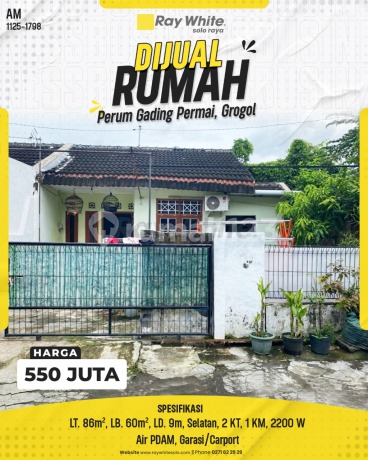 Rumah Siap Huni di Lingkungan Nyaman Perum Gading Permai, Grogol (Dekat Solo Baru) Rumah Siap Huni di Lingkungan Nyaman Perum Gading Permai, Grogol (Dekat Solo Baru)