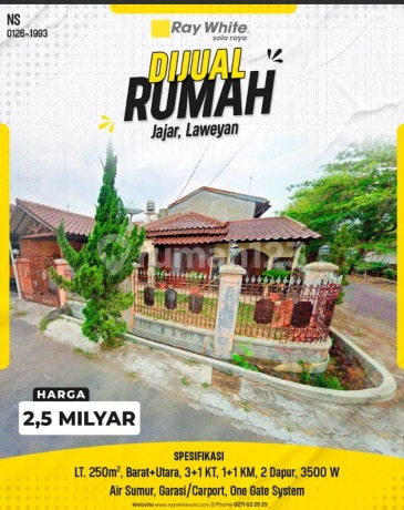 Dijual Rumah Hook Luas 250 M² di Kawasan Elite Fajar Indah Jajar Solo