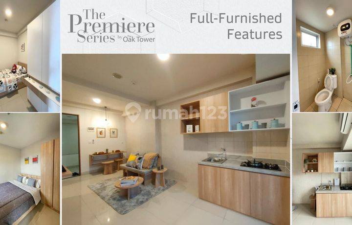 Oak Tower Tower B, Oak Tower 2 Bedroom Sisah 5 Unit Lantai Bagus Nomor Unit Cantik Apartemen 2 Kamar Tidur, Full Furnished Dapat 3 Ac