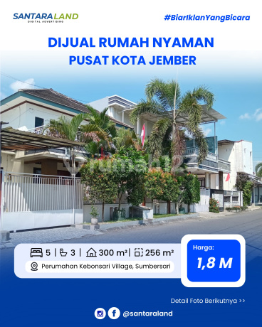 Rumah Nyaman Dijual di Kawasan Strategis Pusat Kota Jember