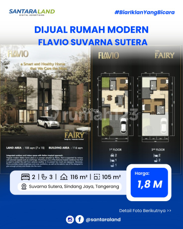 Dijual Rumah Modern 2 Lantai - Flavio Suvarna Sutera, Tangerang Dijual Rumah Modern 2 Lantai - Flavio Suvarna Sutera, Tangerang