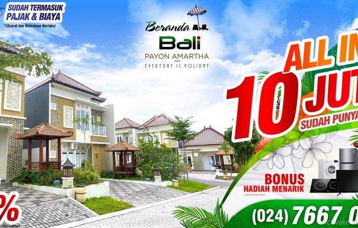 Rumah di Cluster Ekslusif Beranda Bali Payon Amartha Ngaliyan