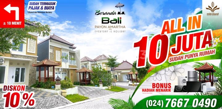 Mewah Tapi Murah, 1 Lantai Di Ngaliyan Semarang Perumahan Beranda Bali Payon