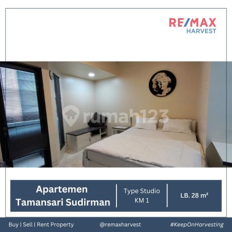 Dijual Cepat Apartment Tamansari Sudirman Type Studio Hook Luas 28m2 Janya 660 Juta!! Furnished - Jaksel