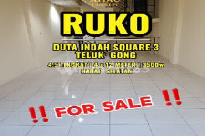 Jual Ruko Teluk Gong Duta Indah Square 4x12 Tingkat 4 Lantai Dekat Ke Pasar