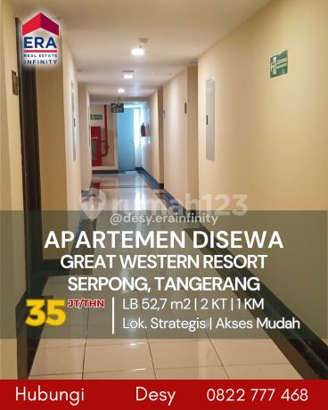 Disewakan Apartemen Great Western Resort Tower B lt 18 . No. EW 2