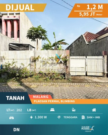 Tanah Strategis Siap Bangun di Plaosan Permai Malang