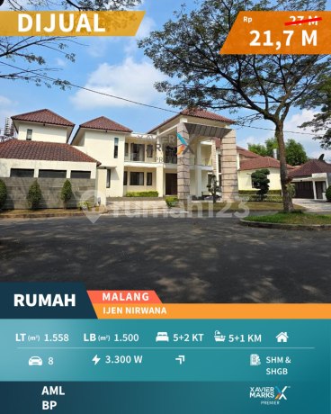 Rumah Mewah Hitung Harga Tanah di Ijen Nirwana Malang