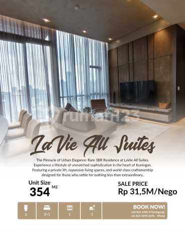 Masterpiece Living, Exclusive 3Br Unit for Sale at Lavie All Suites Kuningan Masterpiece Living, Exclusive 3Br Unit for Sale at Lavie All Suites Kuningan