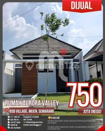DIJUAL RUMAH MINIMALIS DI KAWASAN AURORA VALLEY BSB VILLAGE – LOKASI STRATEGIS DAN AMAN