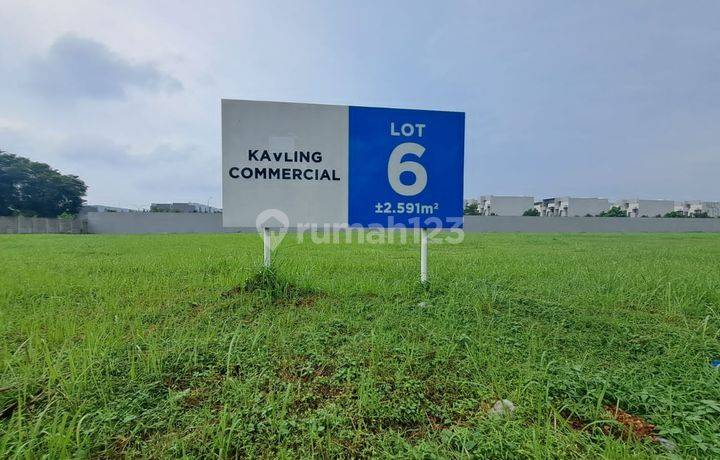 Kavling Komersial Eksklusif di BSD City – Kawasan Tabebuya Depan Danau Vanya Park uas : 2590 m2, 2591 m2, 2600 m2 Rp. 19juta/m2