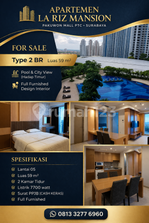 Dijual Apartemen La Riz Mansion Pakuwon Siap Huni