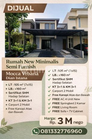 New Minimalis .. Dijual Rumah di Dian Istana