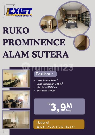 Dijual Ruko Prominence Alam Sutera