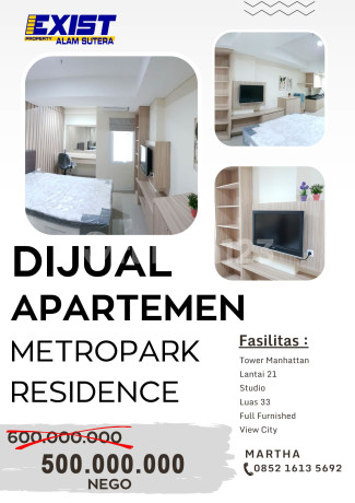 Dijual Apartemen Metropark Residence