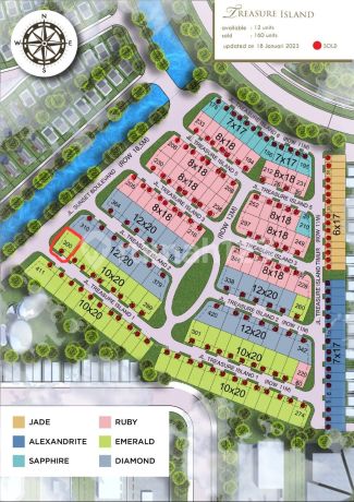 Tanah sudut di Treasure Island CPI, Citraland City Makassar