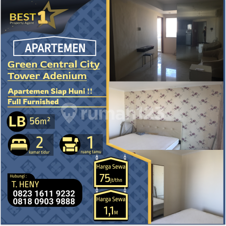 Apartement Green Central City 2 BR Furnished