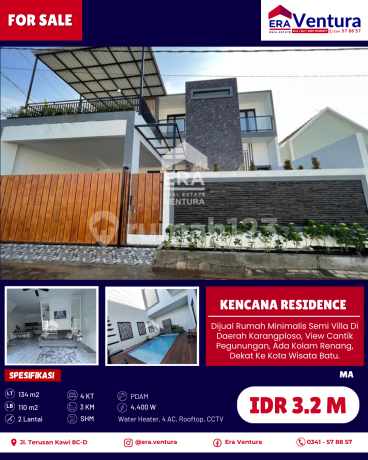 Rumah Minimalis Semi Villa Di Daerah Karangploso, View Cantik