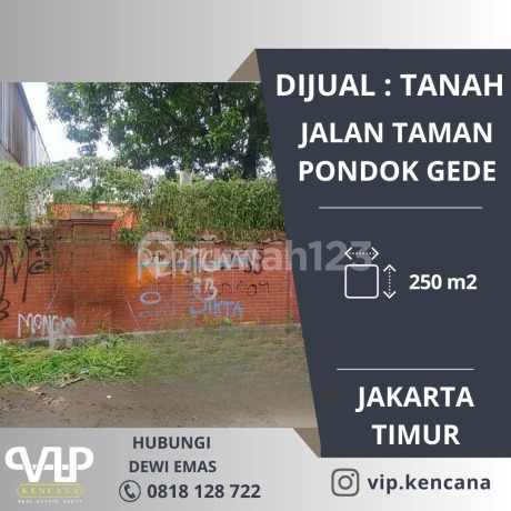 Dijual cepat tanah di perumahan taman pondok gede harga nego Dijual cepat tanah di perumahan taman pondok gede harga nego