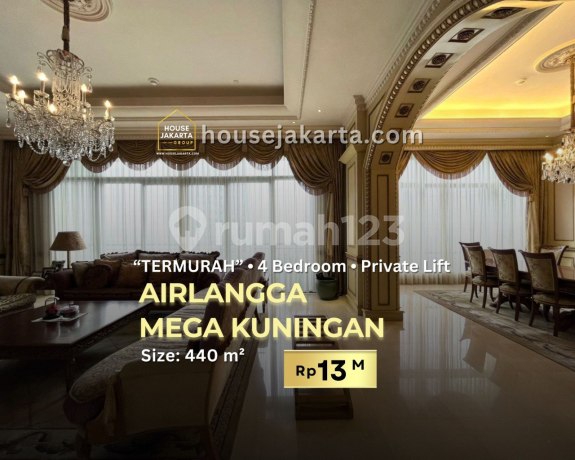Airlangga Mega Kuningan Apartment, 4 Bedrooms, Luxurious Unit & Prime Location