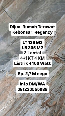 Dijual Rumah Terawat Kebonsari Regency Dijual Rumah Terawat Kebonsari Regency